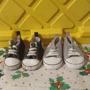 2 Pairs Of Baby Soft Sole Shoe Size 2